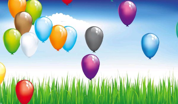 Фон с воздушными шарами