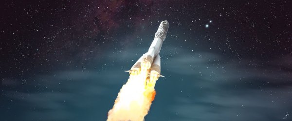 Ракета в космосе