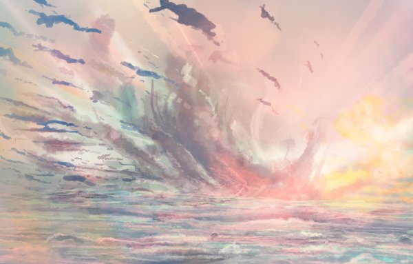 Море в пастельных тонах