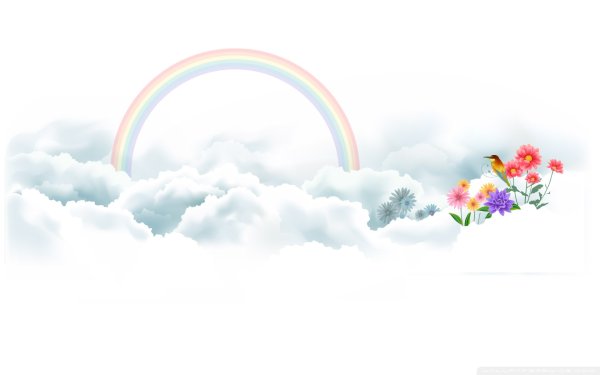 Сказочные облака на прозрачном фоне