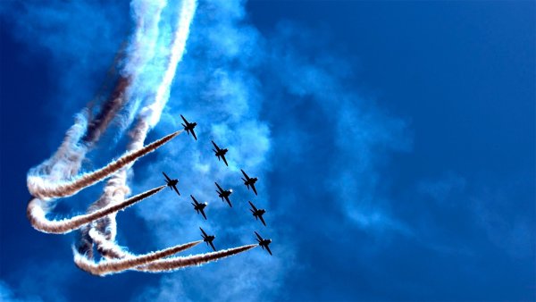 Спортивный самолет в небе