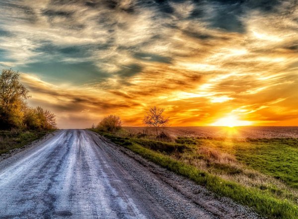 Дорога закат