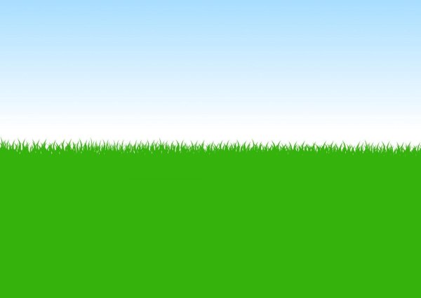 Мультяшное небо и трава