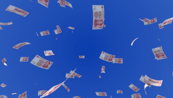 Деньги сыпятся сверху