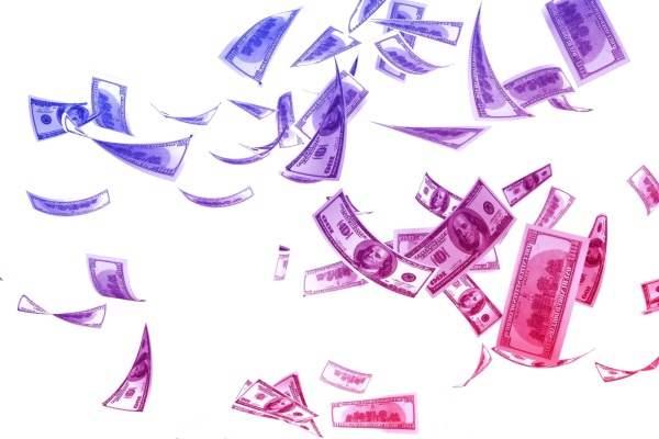 Денежный дождь из рублей