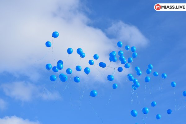 Голубые шары в небе