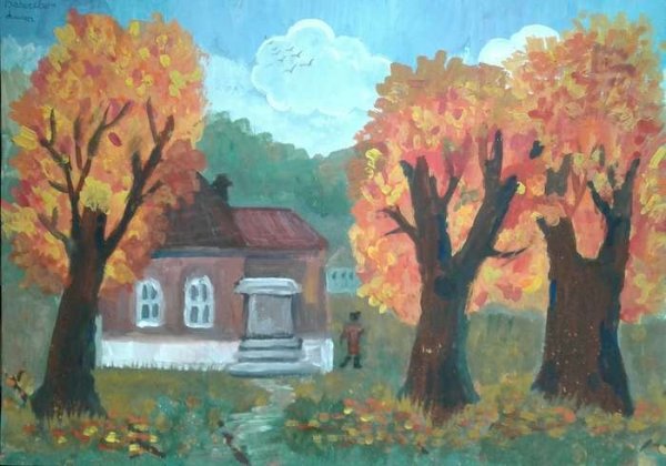 Иллюстрация к стихотворению уж небо осенью дышало