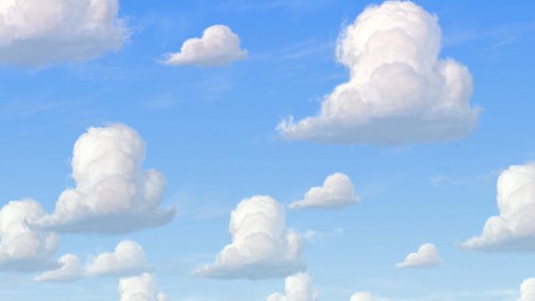 Голубое небо с облаками