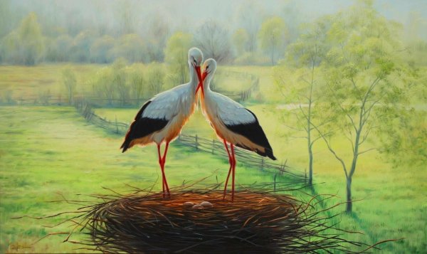Журавлиный Клин живопись