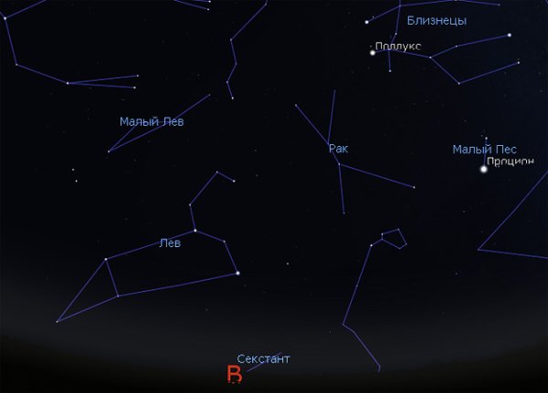 Созвездие Девы на карте