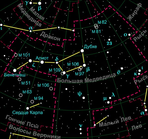 Созвездие Северного полушария большая Медведица