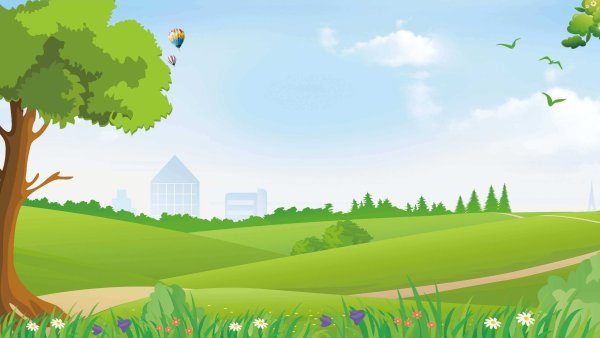 Природа с деревом для детей