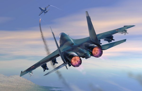 Истребитель в воздухе