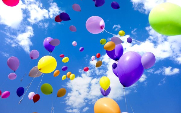Открытки с воздушными шарами