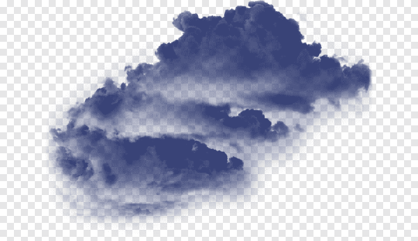 Темно синяя туча без фона