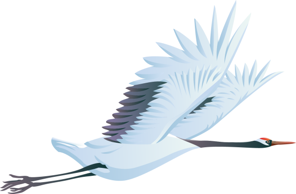 Картинка журавль на прозрачном фоне