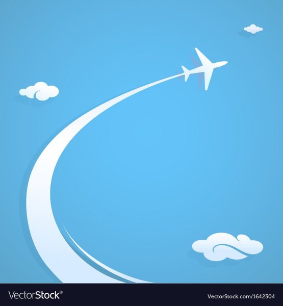 Векторный самолет на небе