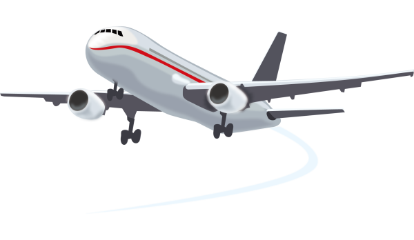 Самолет в полете рисунок