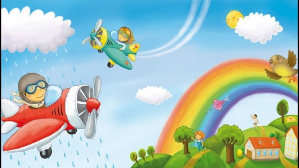 Самолет мультяшный