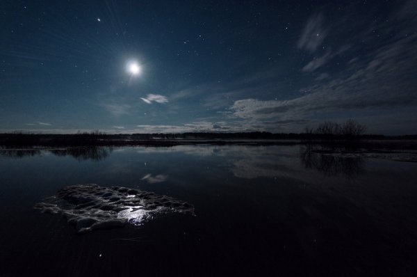 Вечернее небо со звездами