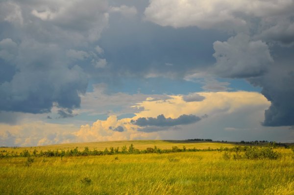 Голубое осеннее небо
