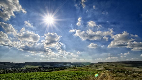 Небо солнце облака