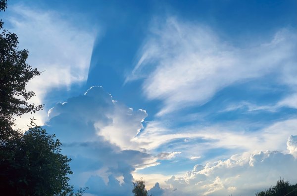 Вид огромного весь небосклон