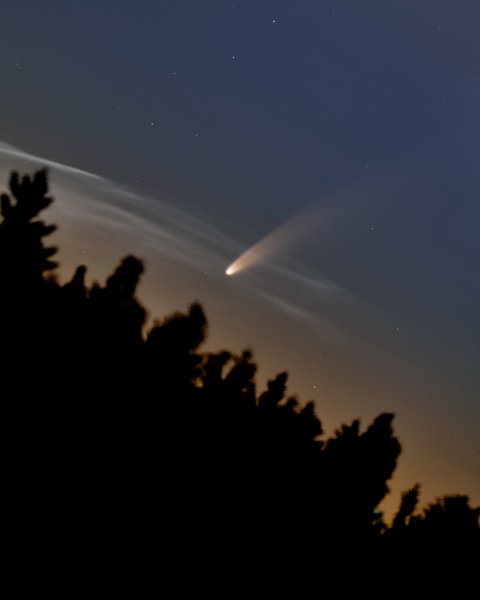 Комета Галлея невооруженным глазом