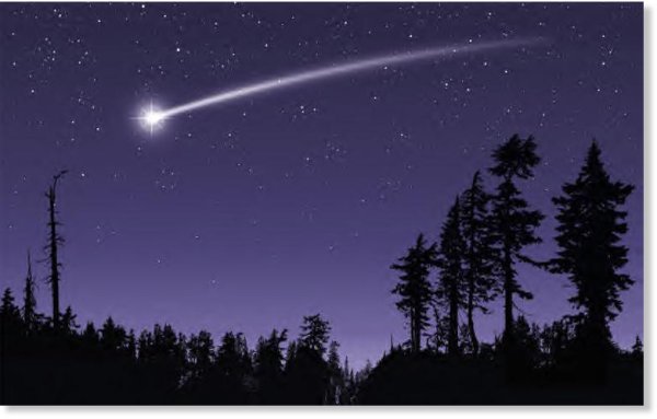 Комета в ночном небе