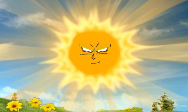 Солнышко с облаками для детей