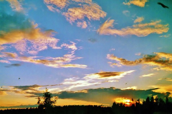 Красивое ванильное небо