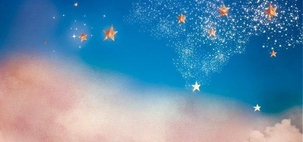 Голубой фон со звездами