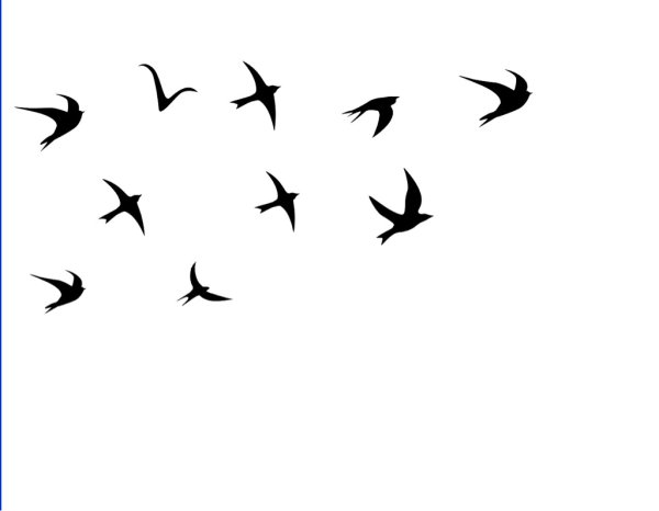 Раскраска птицы улетают на Юг