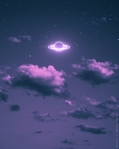 Ретровейв горы неон