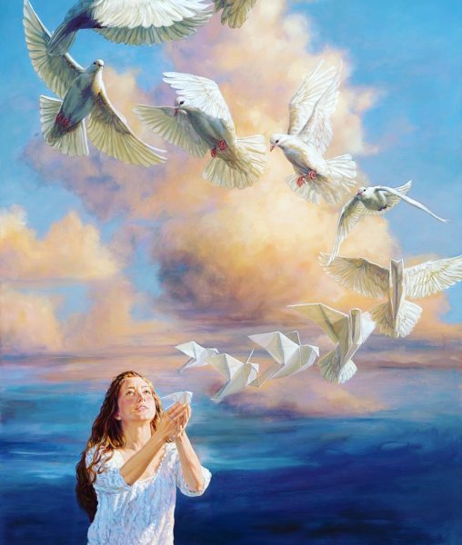 Благовещение голуби