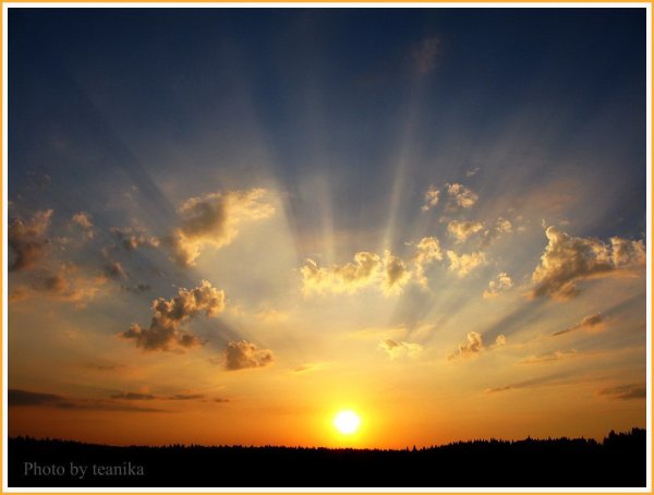 Заходящее солнце