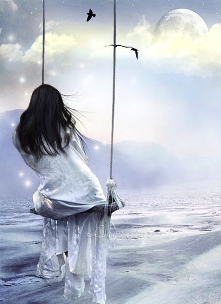 Девушка уходит в небо