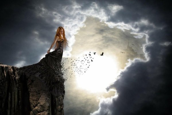 Человек уходящий в небо