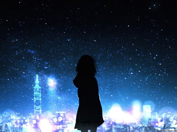 Девушка ночь арт