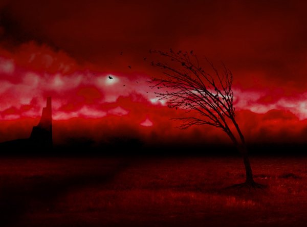 Кровавая Луна и красная Луна