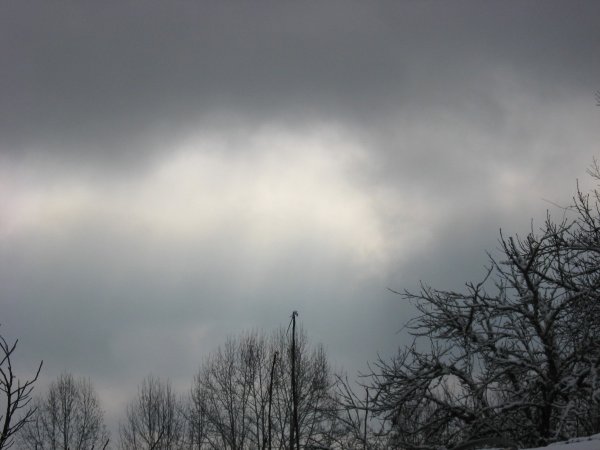 Серое зимнее небо