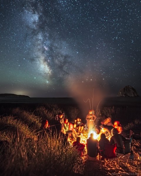 Ночь костер звезды