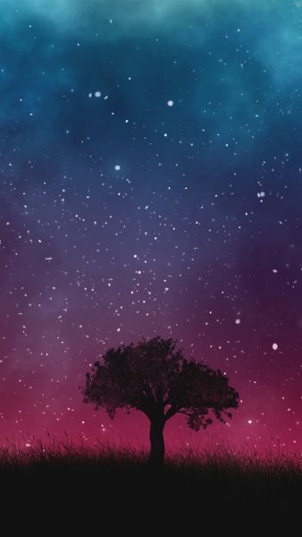 Розовые облака и Луна