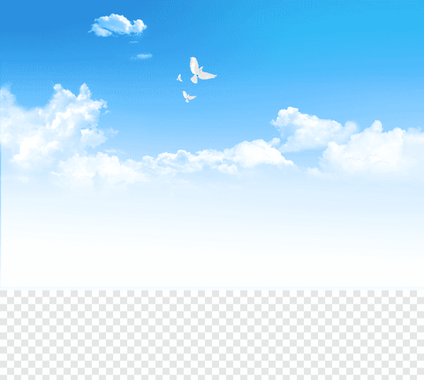 Небо на прозрачном фоне