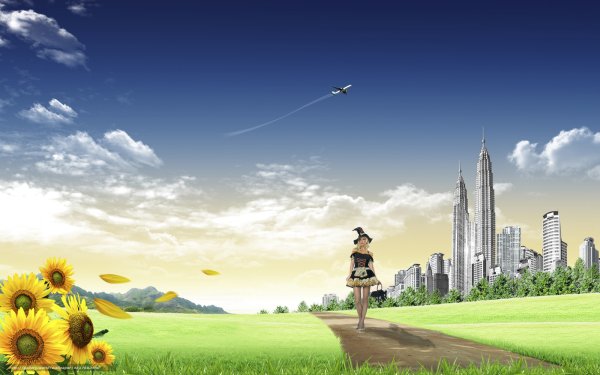 Дорога город небо