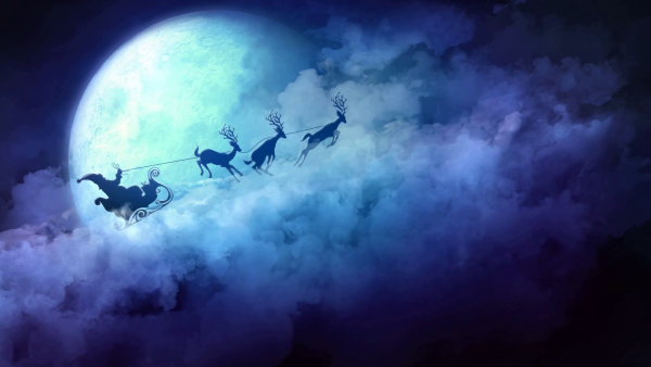 Олень на фоне Луны