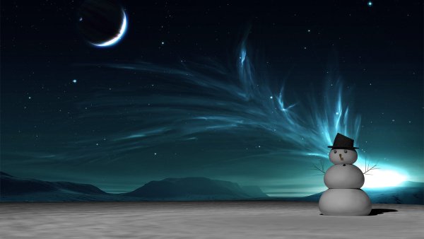 Олени в упряжке Санта Клауса