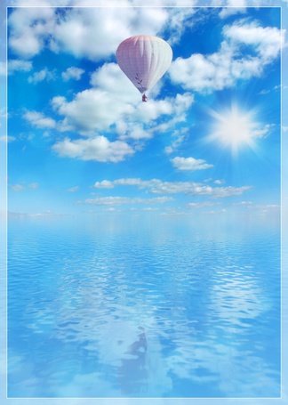 Воздушные шары на голубом небе