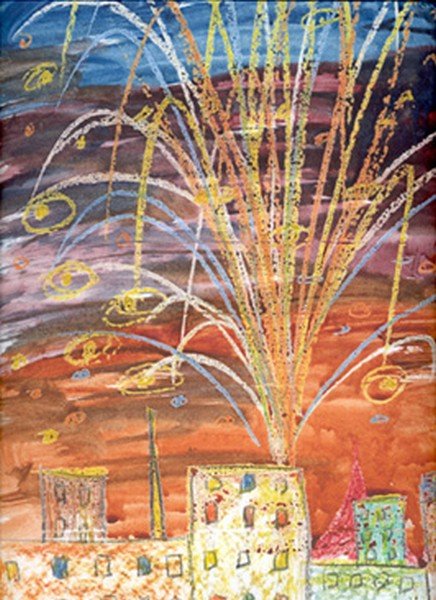 Рисование в ДОУ салют