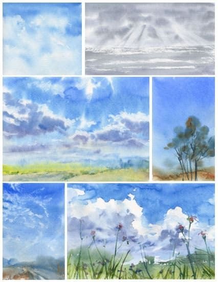 Урок рисования облаков